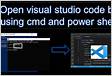 Open CMD in the Visual Studio Code terminal